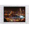 Quadro Decorativo Cidade New York Com Moldura Prédios Noite - 3