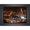 Quadro Decorativo Cidade New York Com Moldura Prédios Noite - 4