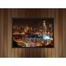 Quadro Decorativo Cidade New York Com Moldura Prédios Noite - 2