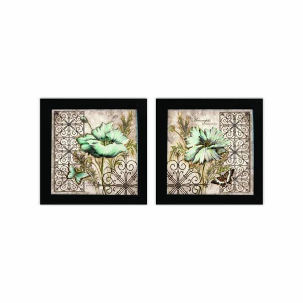 Kit 2 Quadros Flores Decorativos Madame Capricho 30cm - 1