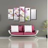 Quadro Decorativo Galho De Orquídea 5 Peças Para Sala - 2