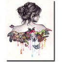 Ver imagem 1 de Quadro Decorativo Mulher E Borboleta Para Quarto 1 Peça