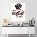Ver imagem 3 de Quadro Decorativo Mulher E Borboleta Para Quarto 1 Peça