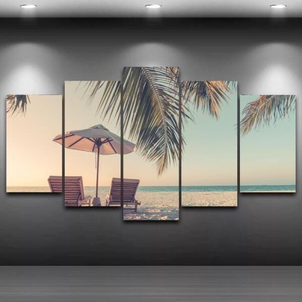 Quadro Mosaico 5 Peças Mdf 6Mm Foto Mural 46 - 1
