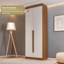 Ver imagem 6 de Guarda-Roupa Modulado Roupeiro 2 Portas 2 Gavetas Versatille Yescasa