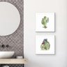Kit 2 Quadros Decorativos Madame Capricho Cactus 30 cm - 1