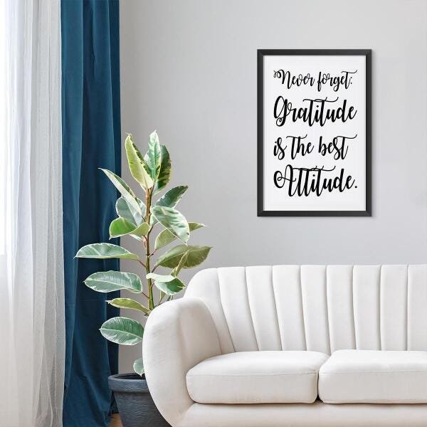 Quadro Frases Inglês Decorativo Para Escritório Com Moldura - 1
