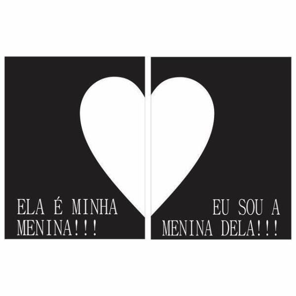 Quadro Decorativo Casal -- Eu Sou a Menina Dela 40x50 - 1