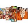 Quadro Decorativo Dragon Ball Z Goku Sayajin 5 Peças M13 - 1