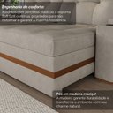 Ver imagem 5 de Sofá Retrátil Reclinável Lunza D28 Detalhe em Madeira:Suede Capuccino/276cm