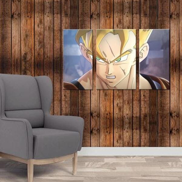 Quadro Decorativo Dragon Ball Z Goku Sayajin 3 Peça M19 - 3