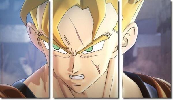 Quadro Decorativo Dragon Ball Z Goku Sayajin 3 Peça M19 - 1