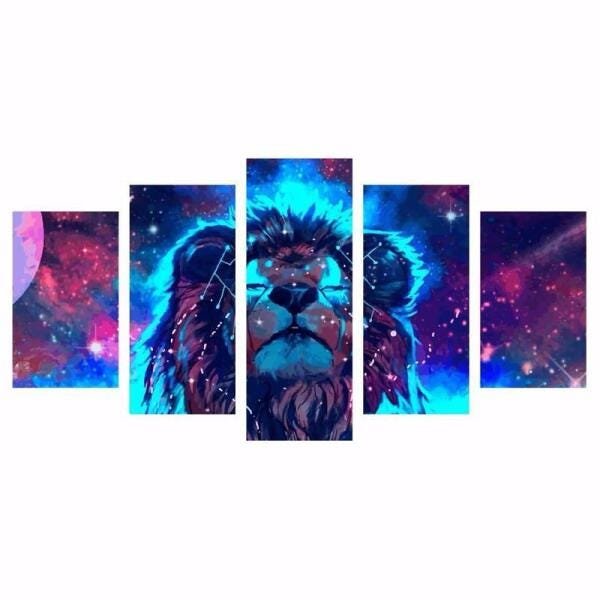 Quadro Leao Do Universo Decorativo 200X100 - 1