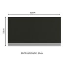 Ver imagem 2 de Armário Aéreo Madesa Glamy 60 cm 1 Porta Suspensa Branco/Preto Cor:Branco/Preto