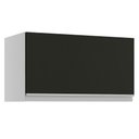 Ver imagem 1 de Armário Aéreo Madesa Glamy 60 cm 1 Porta Suspensa Branco/Preto Cor:Branco/Preto