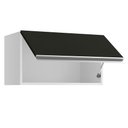 Ver imagem 4 de Armário Aéreo Madesa Glamy 60 cm 1 Porta Suspensa Branco/Preto Cor:Branco/Preto