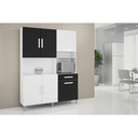 Ver imagem 1 de Cozinha Modulada Nápoles 6 Portas 1 Gaveta Branco Preto Formimóveis
