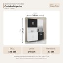 Ver imagem 2 de Cozinha Modulada Nápoles 6 Portas 1 Gaveta Branco Preto Formimóveis