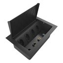 Ver imagem 1 de Caixa Embutir Tomada Mesa Escritorio Coworking QTMOV Caixa POP Preto 10A