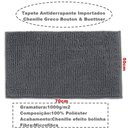 Ver imagem 3 de Tapete Buettner Microfibra Antiderrapante Chenille Greco 50x70cm Chumbo
