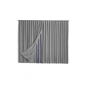 Cortina Microfibra com Linho 2,80x2,30 para Trilho Duplo Cinza