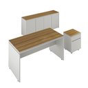 Ver imagem 1 de Conjunto de Escritório Office 3 Peças Mesa Gaveteiro Balcão Hera - Via Nossa - Fendi e Freijó