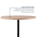 Ver mais imagens de Mesa de Jantar Redonda Tampo Madeira Maciça 90cm com Base de Aço Casual Marrom/Preto/Pinus