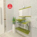 Ver imagem 2 de Gabinete de Vidro San Marino 60cm Iq Inox Verde Oliva Ek