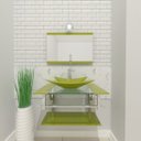 Ver imagem 1 de Gabinete de Vidro San Marino 60cm Iq Inox Verde Oliva Ek