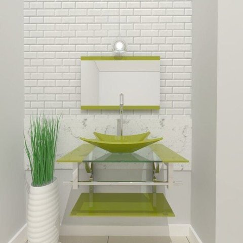 Gabinete de Vidro San Marino 60cm Iq Inox Verde Oliva Ek