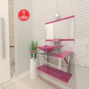 Ver imagem 2 de GABINETE DE VIDRO SAN MARINO 60CM IQ INOX ROSA EK