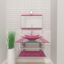Ver imagem 1 de GABINETE DE VIDRO SAN MARINO 60CM IQ INOX ROSA EK