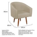Ver imagem 5 de Kit Diva Recamier Heitor 160cm Lado Esquerdo e 02 Poltronas Luiza Suede - Doce Sonho Móveis RECAMIER