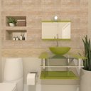 Ver imagem 1 de Gabinete de Vidro Estônia 60cm Iq Inox Verde Oliva Ek