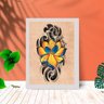 Quadro Decorativo Lotus Floral com Moldura e Vidro 25X33 Sala:Branco - 1