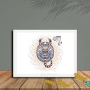 Ver imagem 1 de Quadro Decorativo Signo Escorpião com Moldura e Vidro 25X33:Branco