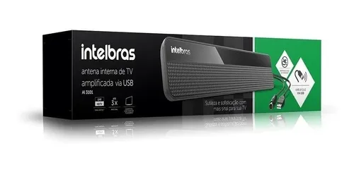 Antena Tv Digital Interna Amplificada Hdtv Intelbras Ai 3101 - 3