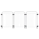 Ver imagem 1 de Cercado Pet Cachorro Dobrável Portátil 3 Módulos Segurança Divisor de Ambientes Altura 51cm Branco