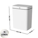 Ver imagem 4 de Lixeira Automática Retangular 14l com Sensor - Moderna e Prática