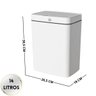 Lixeira Automática Retangular 14l com Sensor - Moderna e Prática - 4