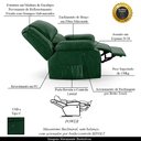 Ver imagem 3 de Poltrona do Papai Reclinável Sala de Cinema Barcelona Power Touch Usb Pu Verde Musgo G23 Encantum