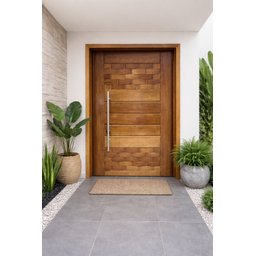 Porta Pivotante de Madeira Maciça 214x108 C/fechadura e Puxador - 2 Porta Pivotante de Madeira Maciça 214x108 C/fechadura e Puxador - 2