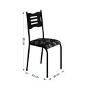 Ver imagem 3 de Conjunto Mesa com 4 Cadeiras 542.Slp e Tampo Quadrado Diamante Preto/Floral