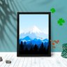 Quadro Decorativo Montanhas Ice com Moldura e Vidro 25X33:Preto - 1