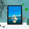 Quadro Decorativo Flores Paisagem com Moldura e Vidro 25X33:Preto - 1