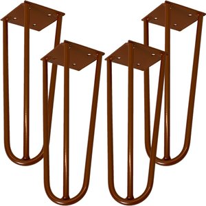 Kit 04 Pés de Ferro Aço Hairpin Legs 20 cm Bronze A01 Sofá Móveis Mesa - Inoviza