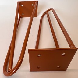 Kit 04 Pés de Ferro Aço Hairpin Legs 20 cm Bronze A01 Sofá Móveis Mesa - Inoviza - 2
