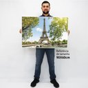 Ver imagem 3 de Quadro Decorativo em Canvas Torre Eiffel TaColado Moldura Madeira 90 x 60cm