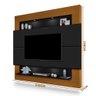 Painel TV Quarto 75 Polegadas Preto Carvalho Parma Shop JM - 4