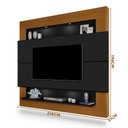 Ver imagem 4 de Painel TV Quarto 75 Polegadas Preto Carvalho Parma Shop JM